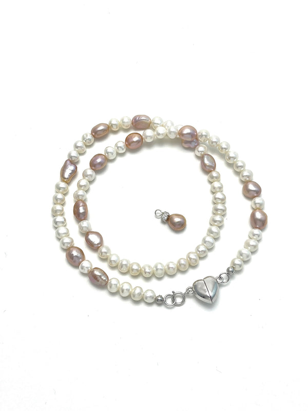 Baroque Pearl Necklace Magnetic Clasp