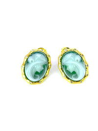 Cameo Earrings Vintage Inspired Greek Goddess - Carameo Jewels