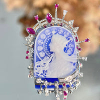 Cameo Mucha Brooch - Carameo Jewels