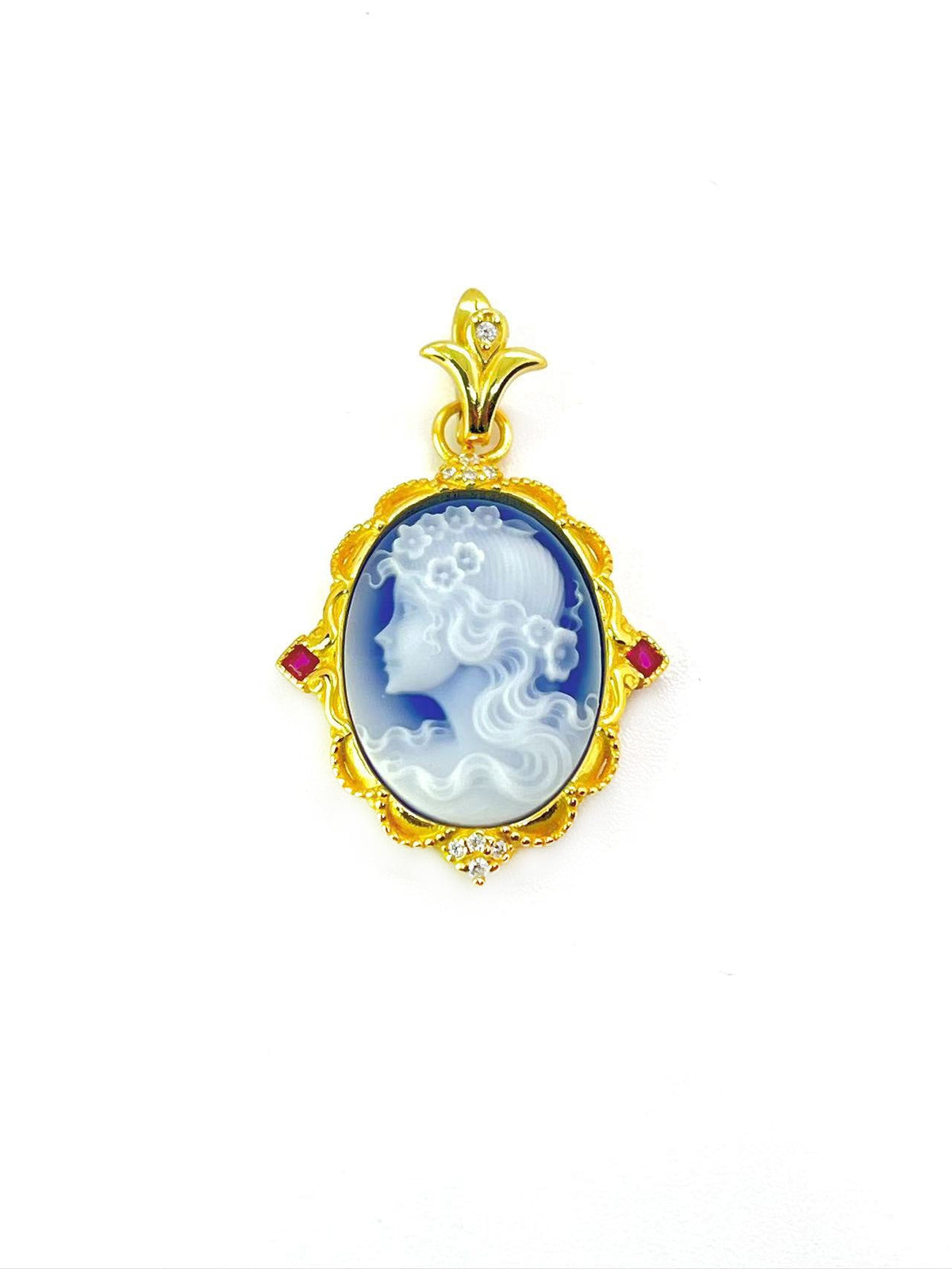Cameo Pendant with Pearl Necklace Goddess - Carameo Jewels