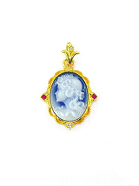 Cameo Pendant with Pearl Necklace Goddess - Carameo Jewels