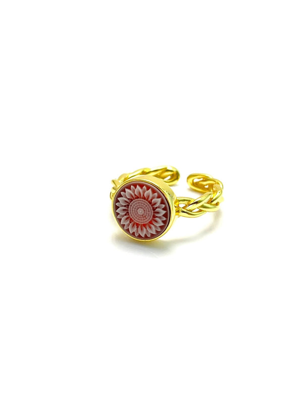 Cameo Ring Daisy Red - Carameo Jewels