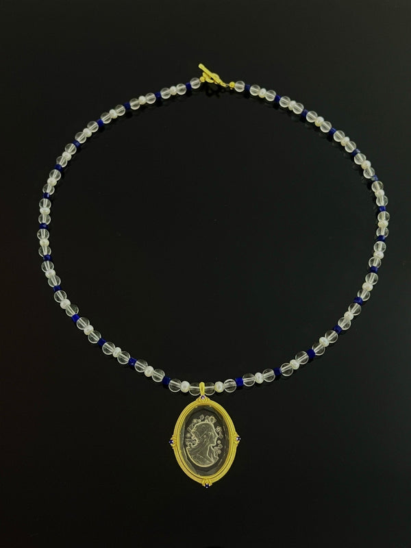 Constellation Elegance Cameo Necklace Natural Crystal - Carameo Jewels
