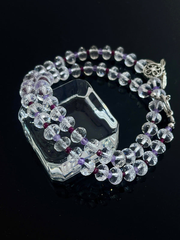 Crystal Necklace with Silver Dreamcatcher - Carameo Jewels