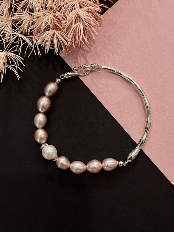 Freshwater Pearl and Sterling Silver Bracelet - Carameo Jewels
