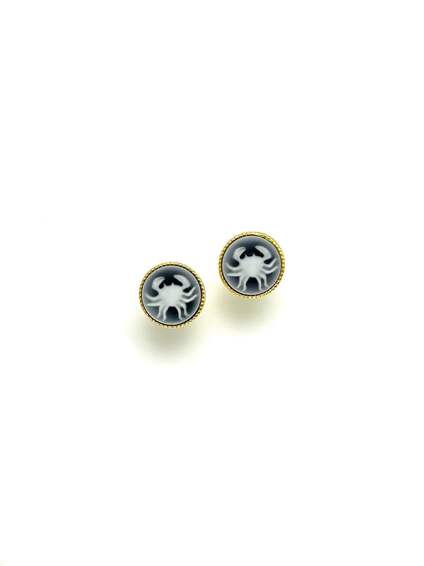 Zodiac Cameo Ear Studs CANCER - Carameo Jewels