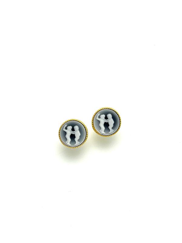 Zodiac Cameo Ear Studs GEMINI - Carameo Jewels