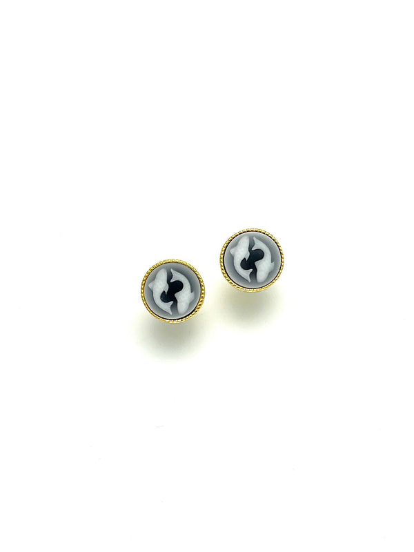 Zodiac Cameo Ear Studs PISCES - Carameo Jewels