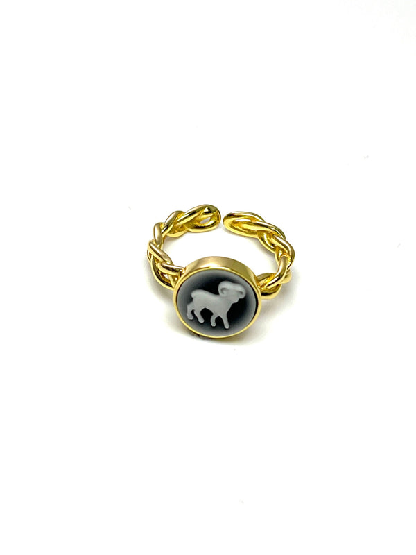 Zodiac Cameo Ring ARIES - Carameo Jewels