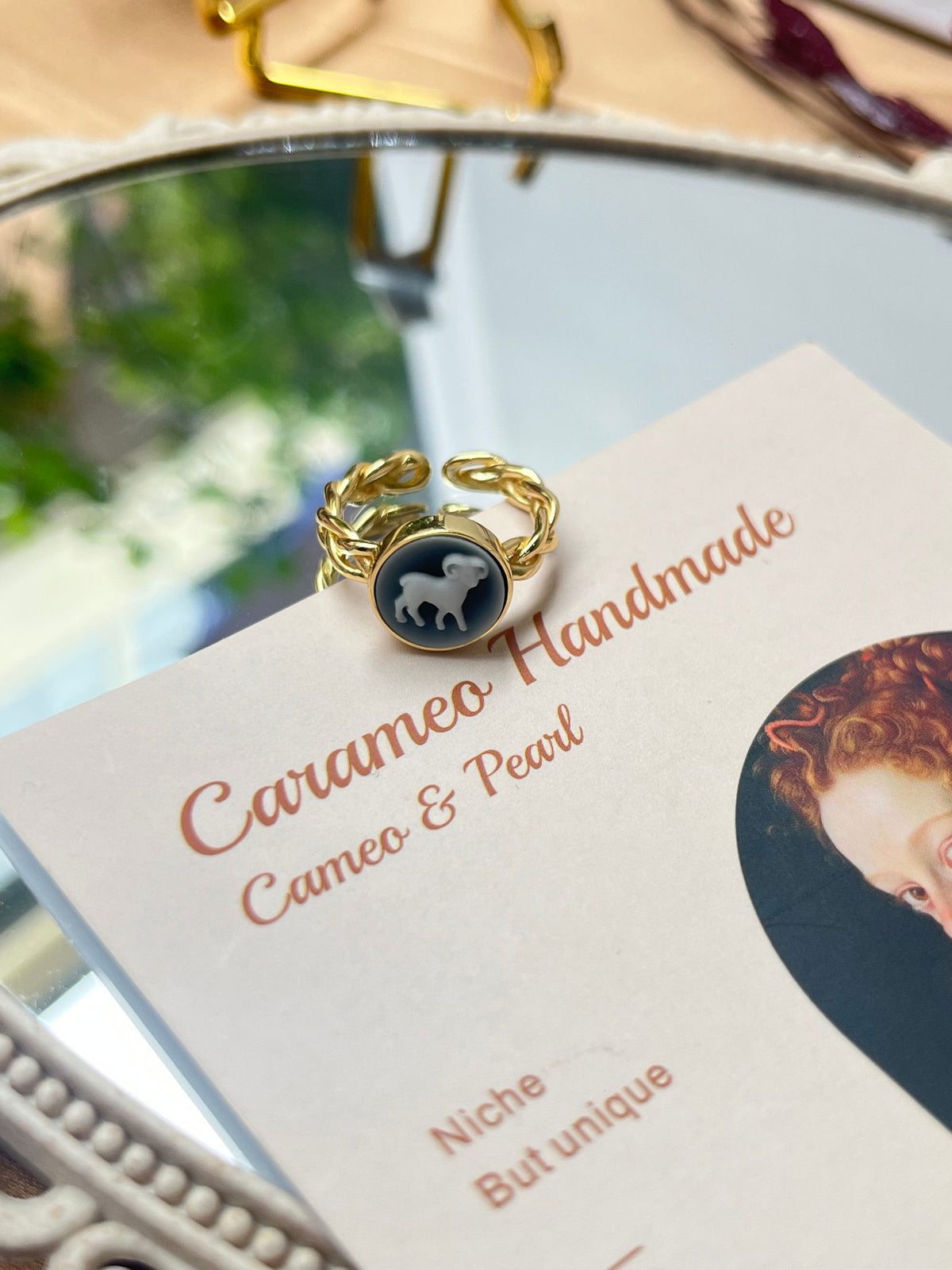 Zodiac Cameo Ring ARIES - Carameo Jewels