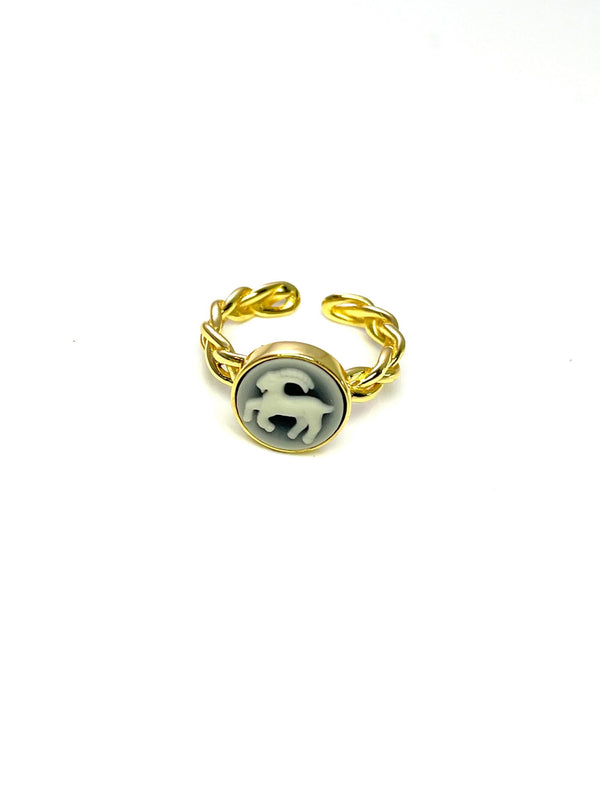 Zodiac Cameo Ring CAPRICORN - Carameo Jewels