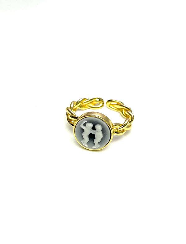 Zodiac Cameo Ring GEMINI - Carameo Jewels