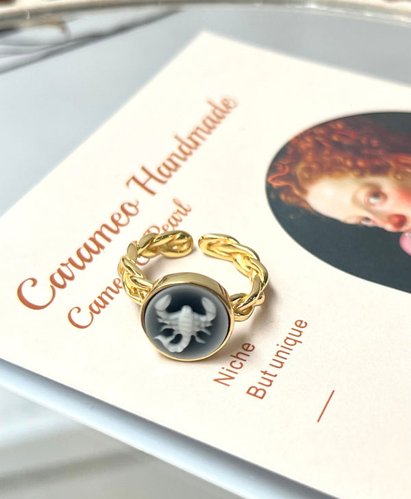 Zodiac Cameo Ring SCORPIO - Carameo Jewels
