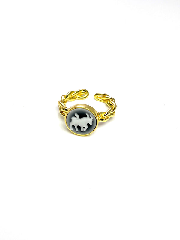 Zodiac Cameo Ring TAURUS - Carameo Jewels