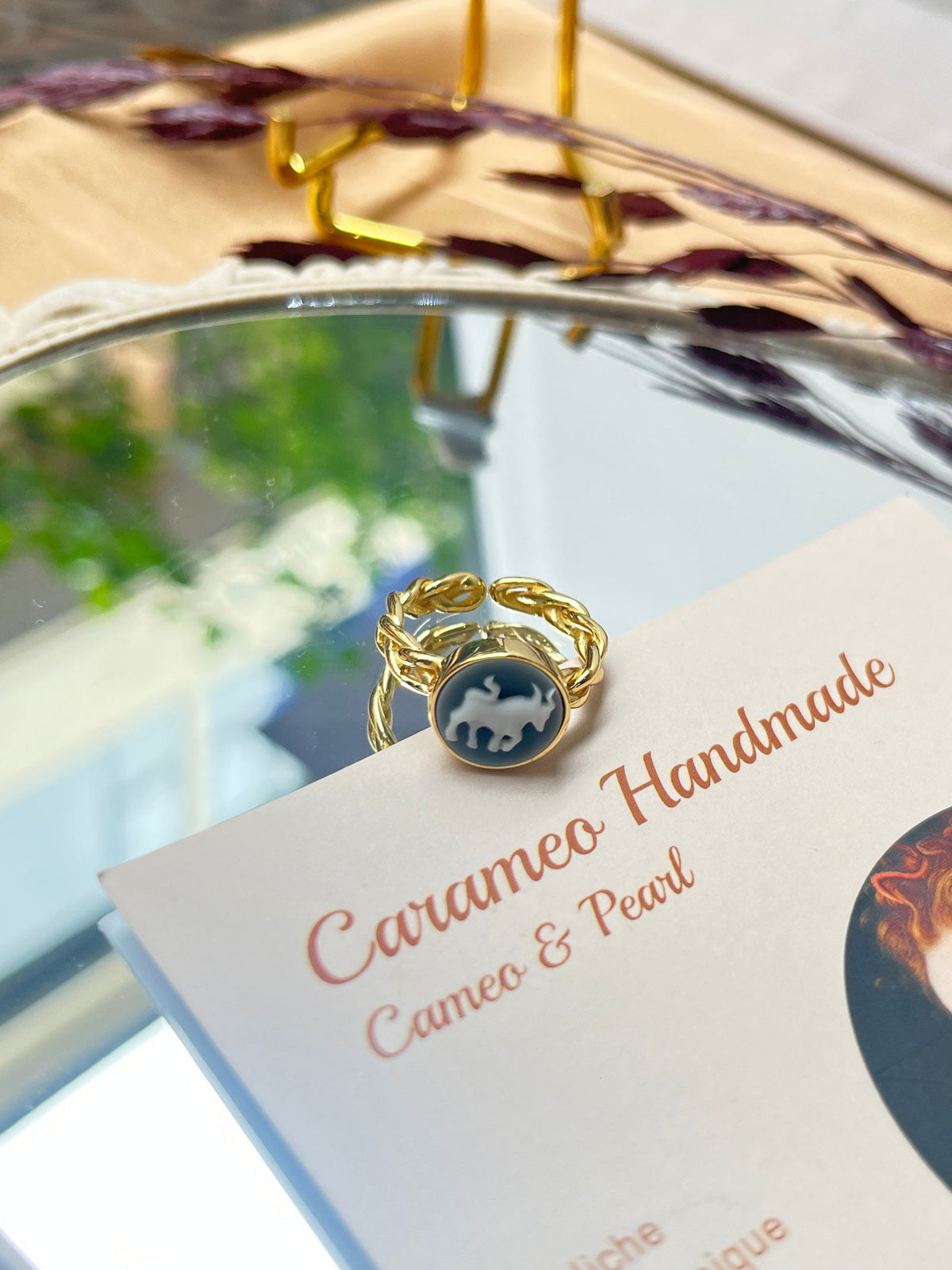 Zodiac Cameo Ring TAURUS - Carameo Jewels